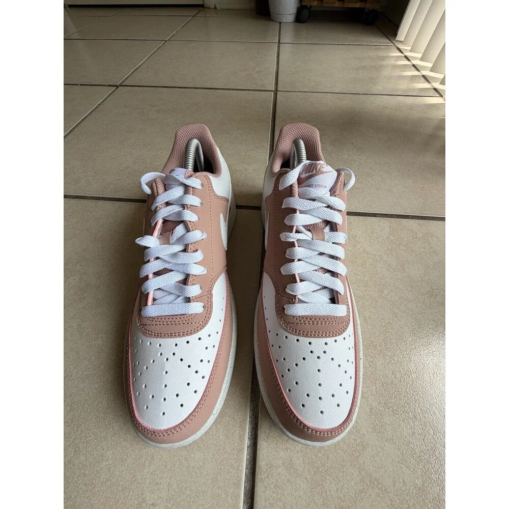 Nike Court Vision Low Next Nature Pink Mauve White Women's Shoes Size 8.5 NWOB